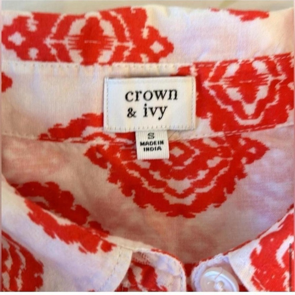 Preppy Crown & Ivy Casual Balletcore Button Down Top - Picture 8 of 8